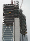 Broadgate Tower under construction, July 2007