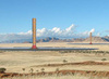 Solar towers in the Namibian desert