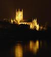 Worcester Cathedral at night